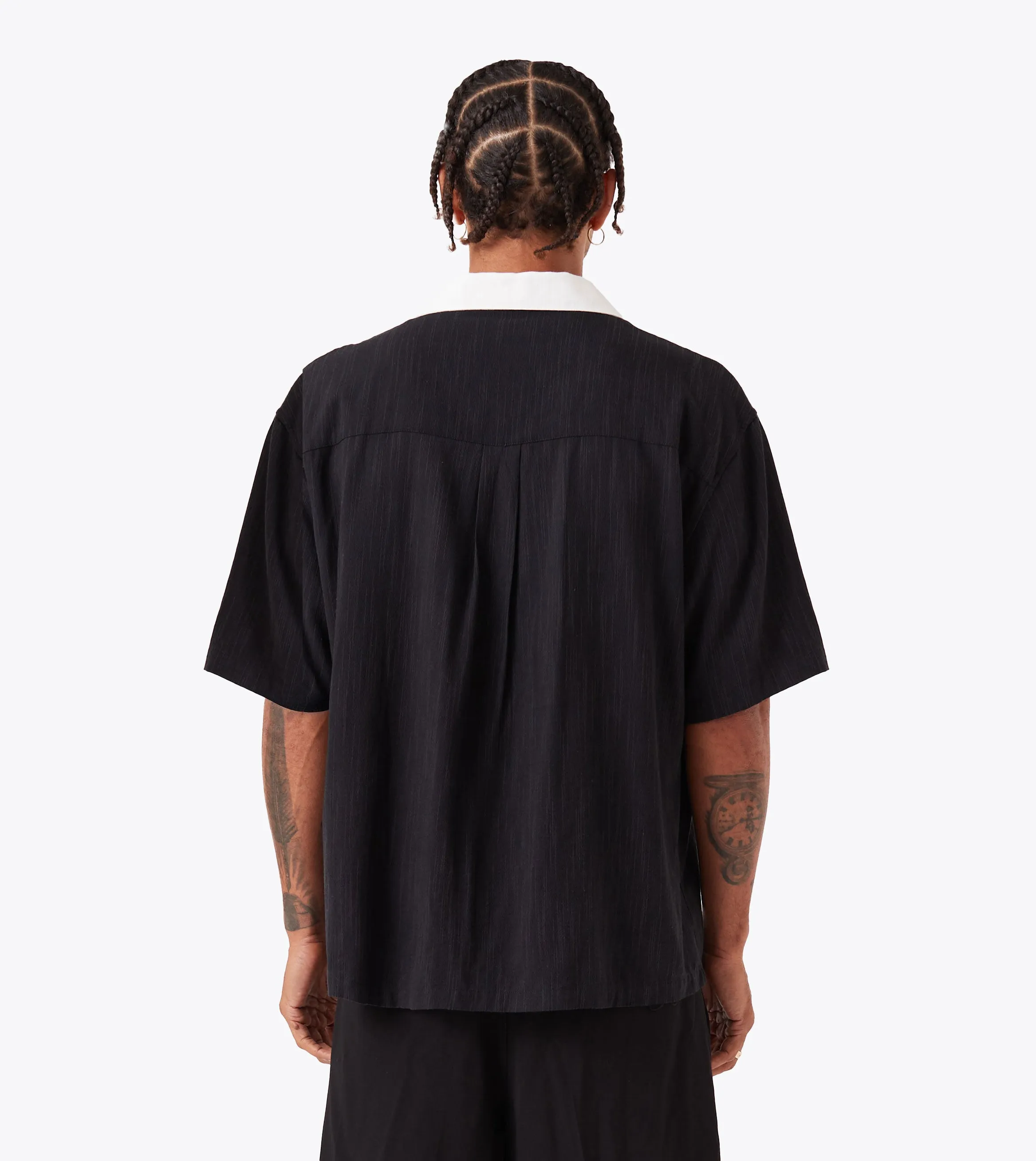 Bowling SS Shirt Black/White Saga Vibe Daily Wear