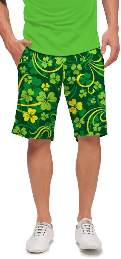 Waterproof Feature Loudmouth Golf: Men's StretchTech Shorts - Field of Clover