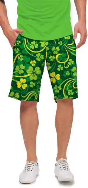 Loudmouth Golf: Men's StretchTech Shorts - Field of Clover Modern Cut Ergonomic Contour Shape