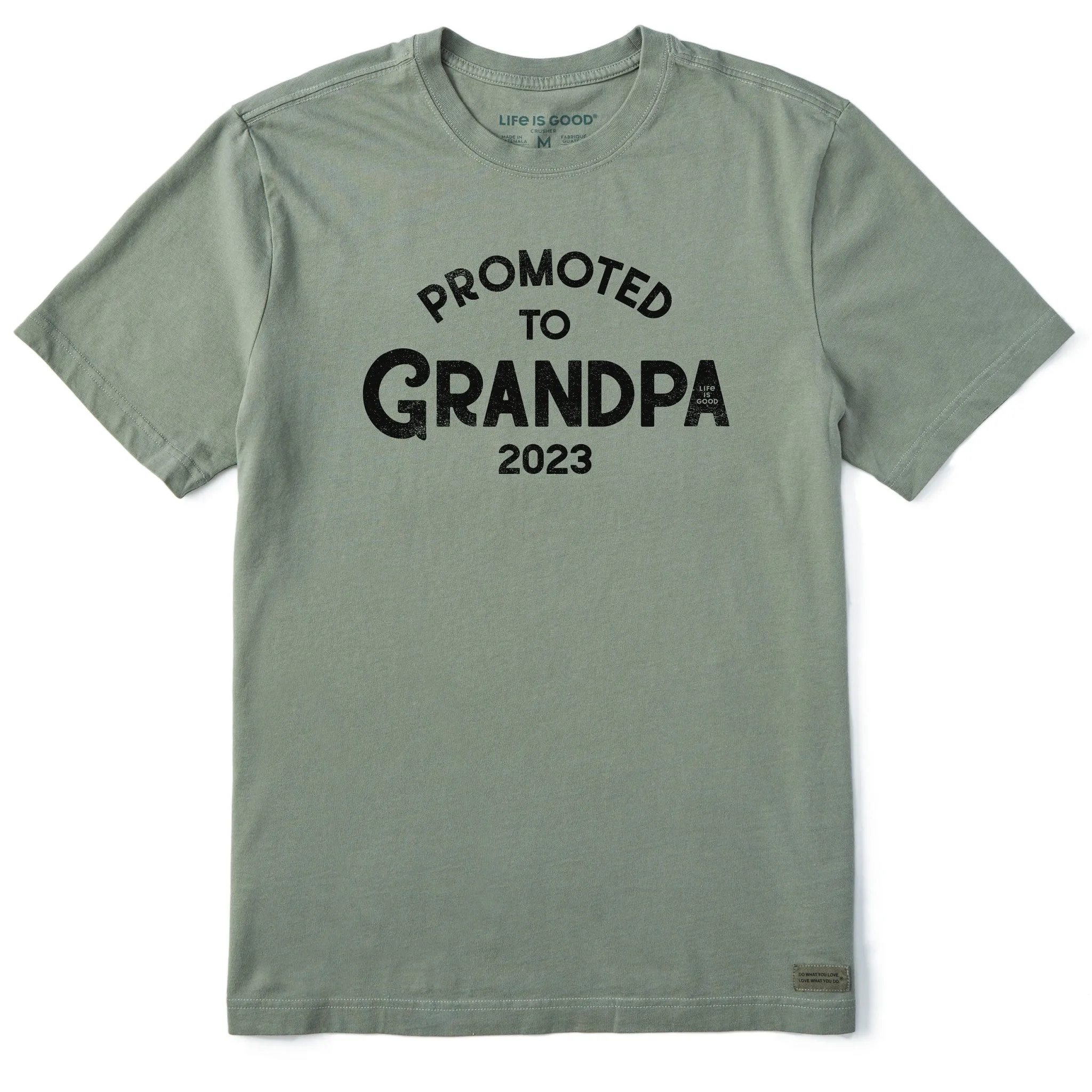 Men's Promoted to Grandpa 2023 Short Sleeve Tee Breathable apparel crew neck