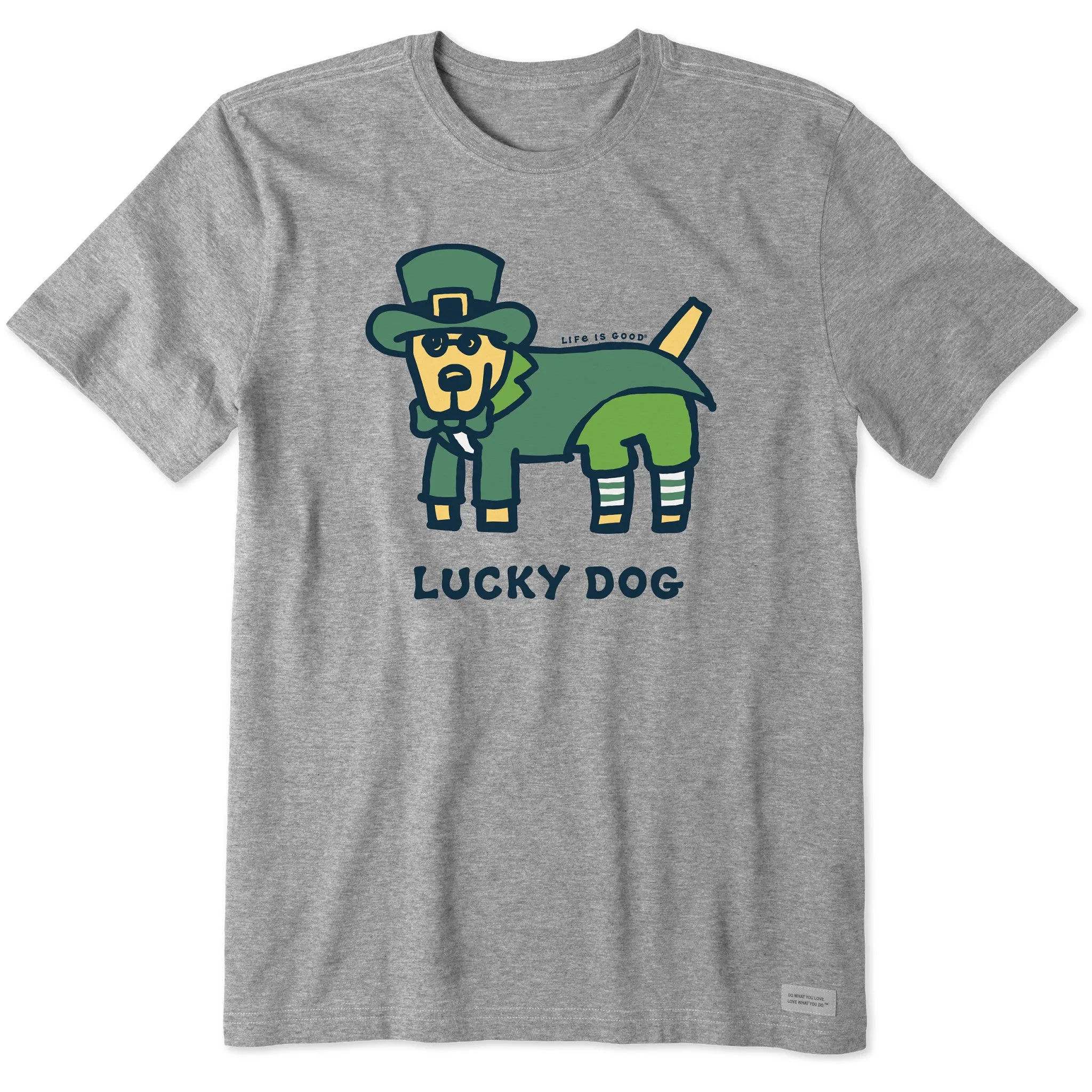 Raw Edge Hem Urban Smart Men's Rocket Lucky Leprechaun Short Sleeve Crusher Tee