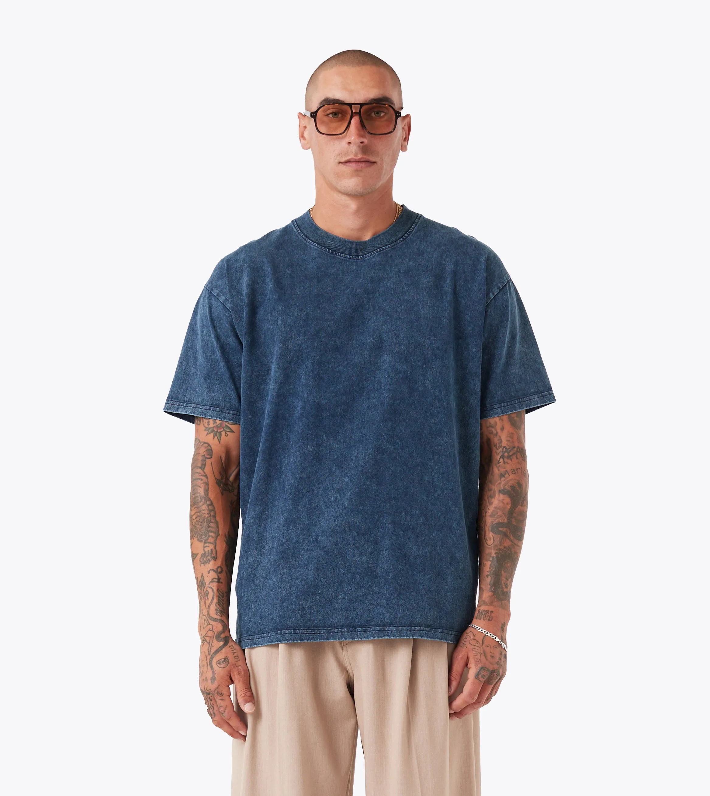Perfect Layering Box Tee GD Navy