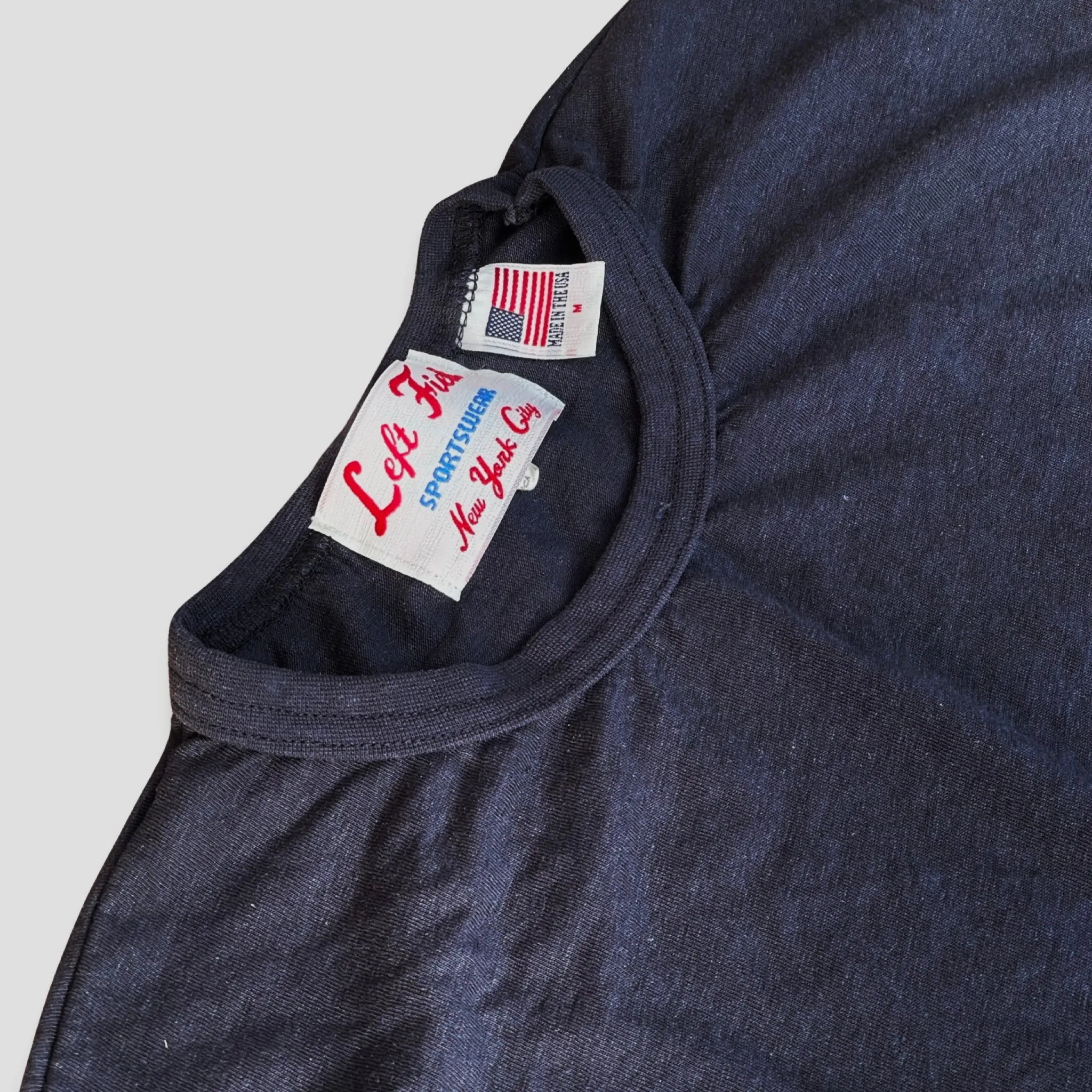 Black 55% Hemp, 45% organic Cotton crew Tee Regular Fit UVProtective Coating