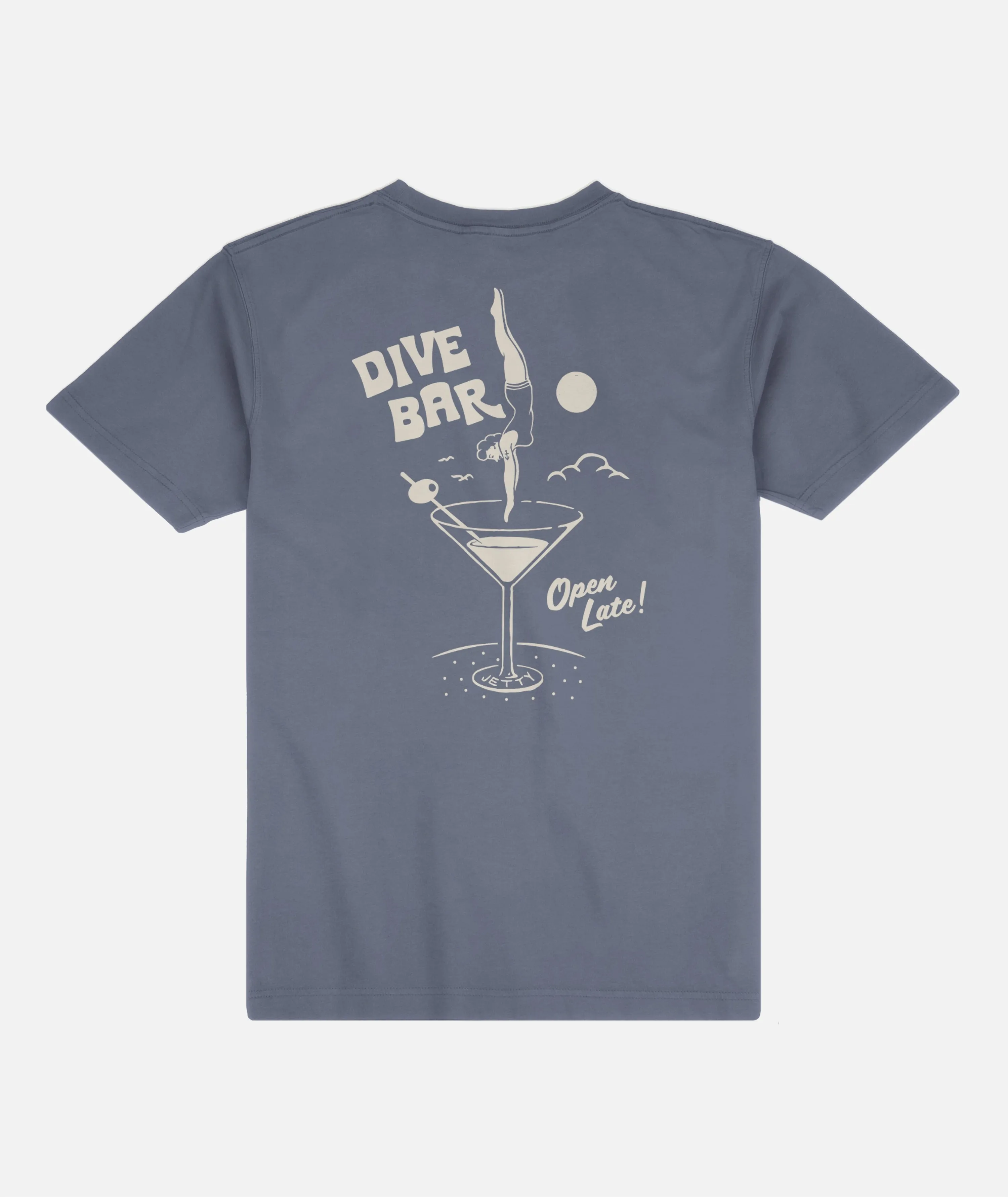 Dive Bar Tee - Fog DoubleStitchedHem Active Comfort Wear
