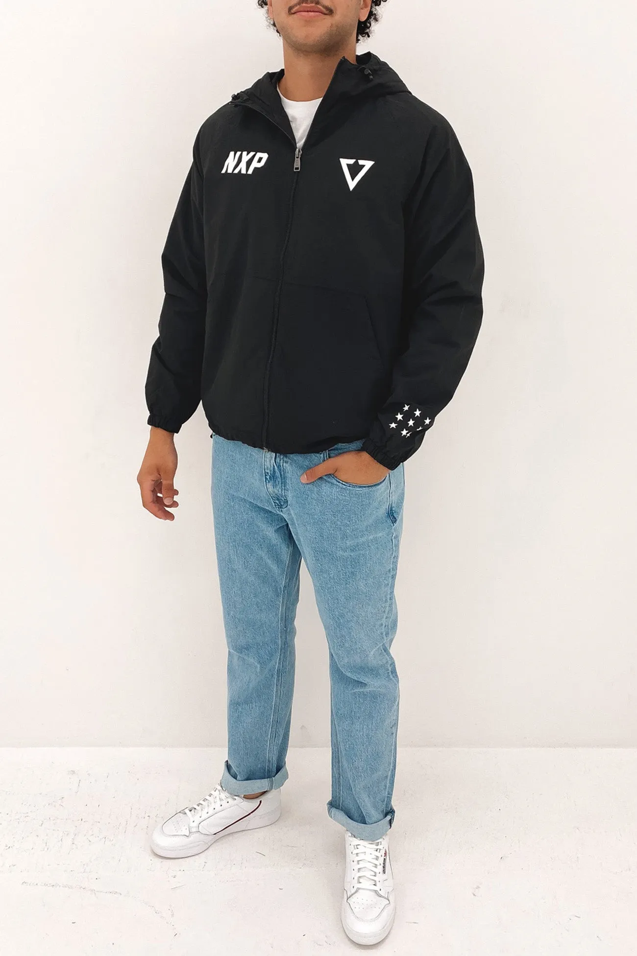 Circuit Breaker Spray Jacket Jet Black Casual Feel Eco Friendly Production