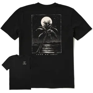 Breathable Comfort HighThreadCount Men's Take Me Away Palm Short Sleeve Tee