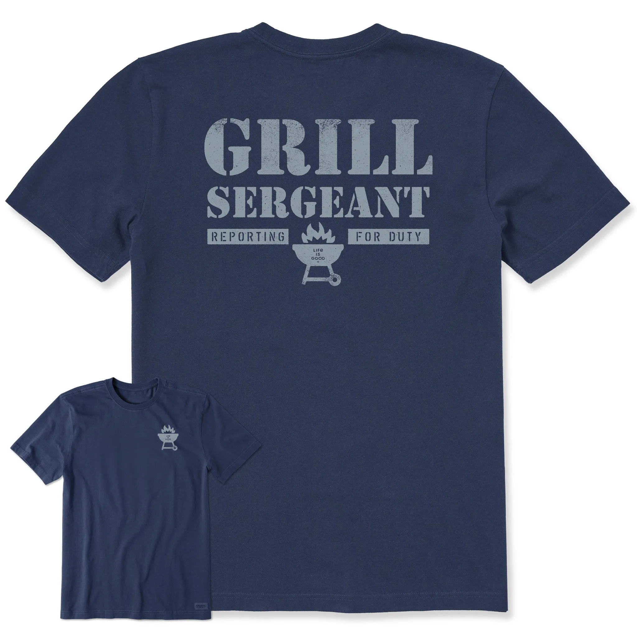 Stretch Fit MinimalBranding Men's Wordsmith Grill Sergeant Short Sleeve Crusher-LITE Tee
