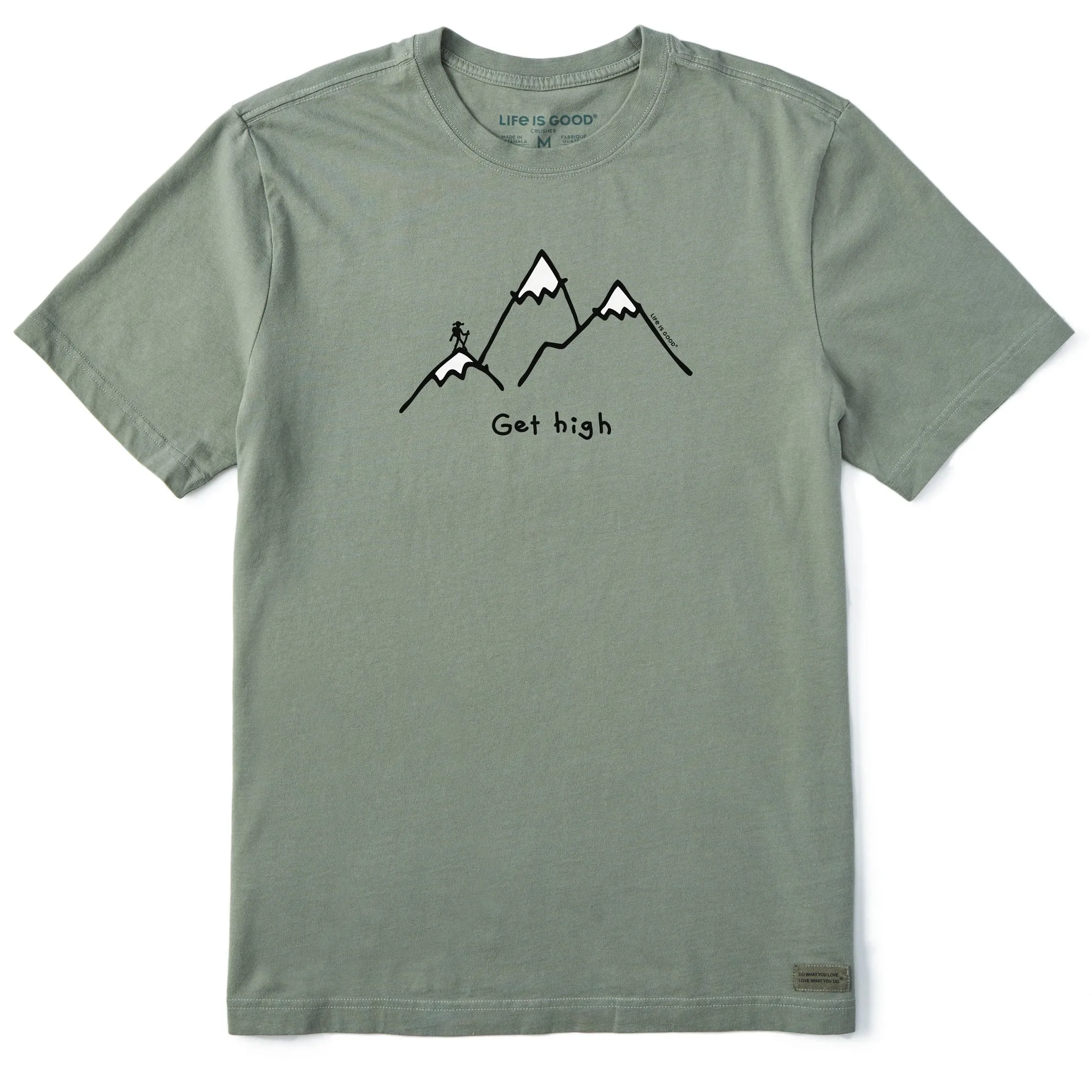 Men's Get High Hiker Short Sleeve Crusher Tee Bold and Comfortable Simple Look