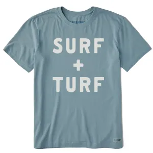 Men's Surf and Turf Short Sleeve Crusher Tee Comfortable Design Cozy Hug