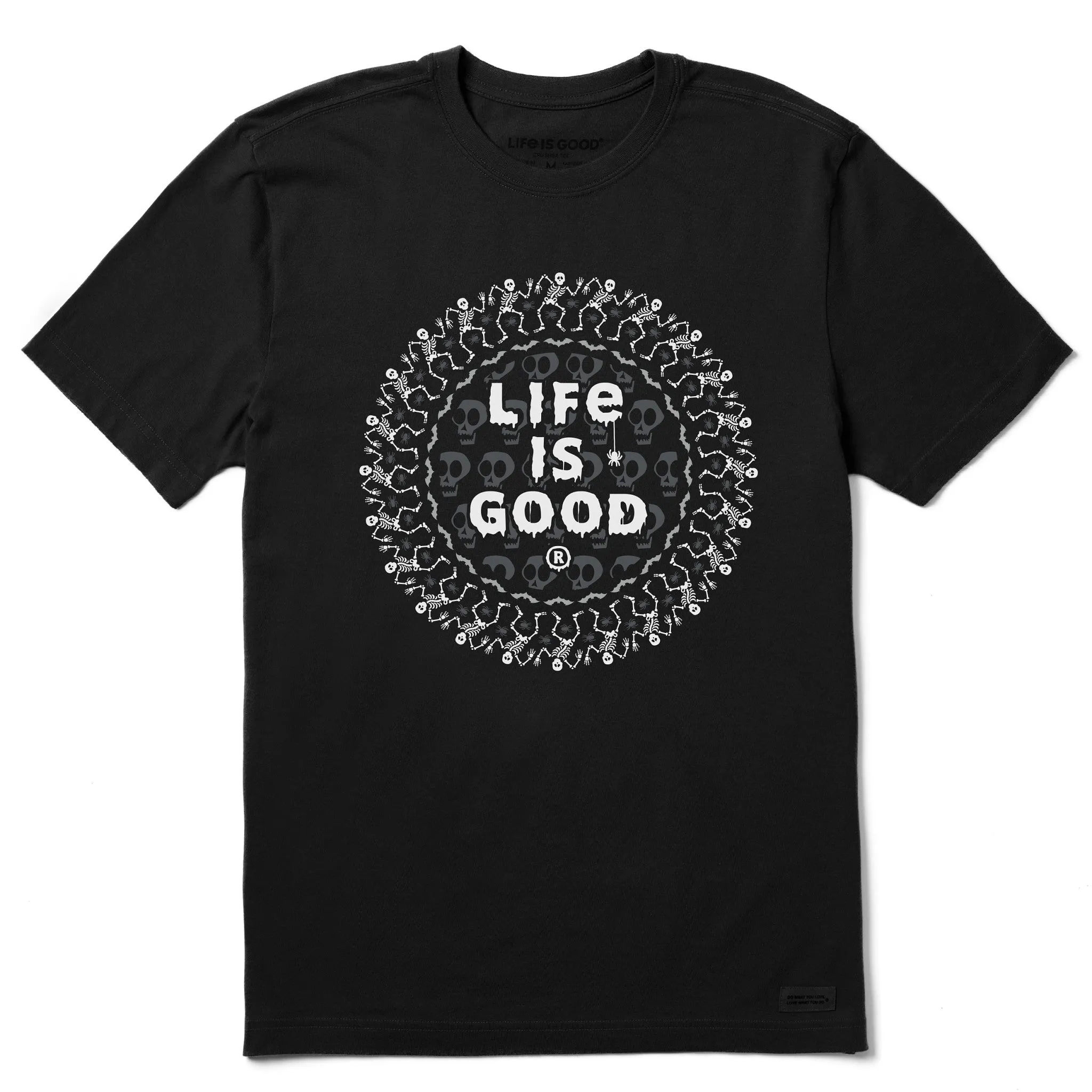 Men's Skeleton Coin Short Sleeve Crusher Tee Easy to Style