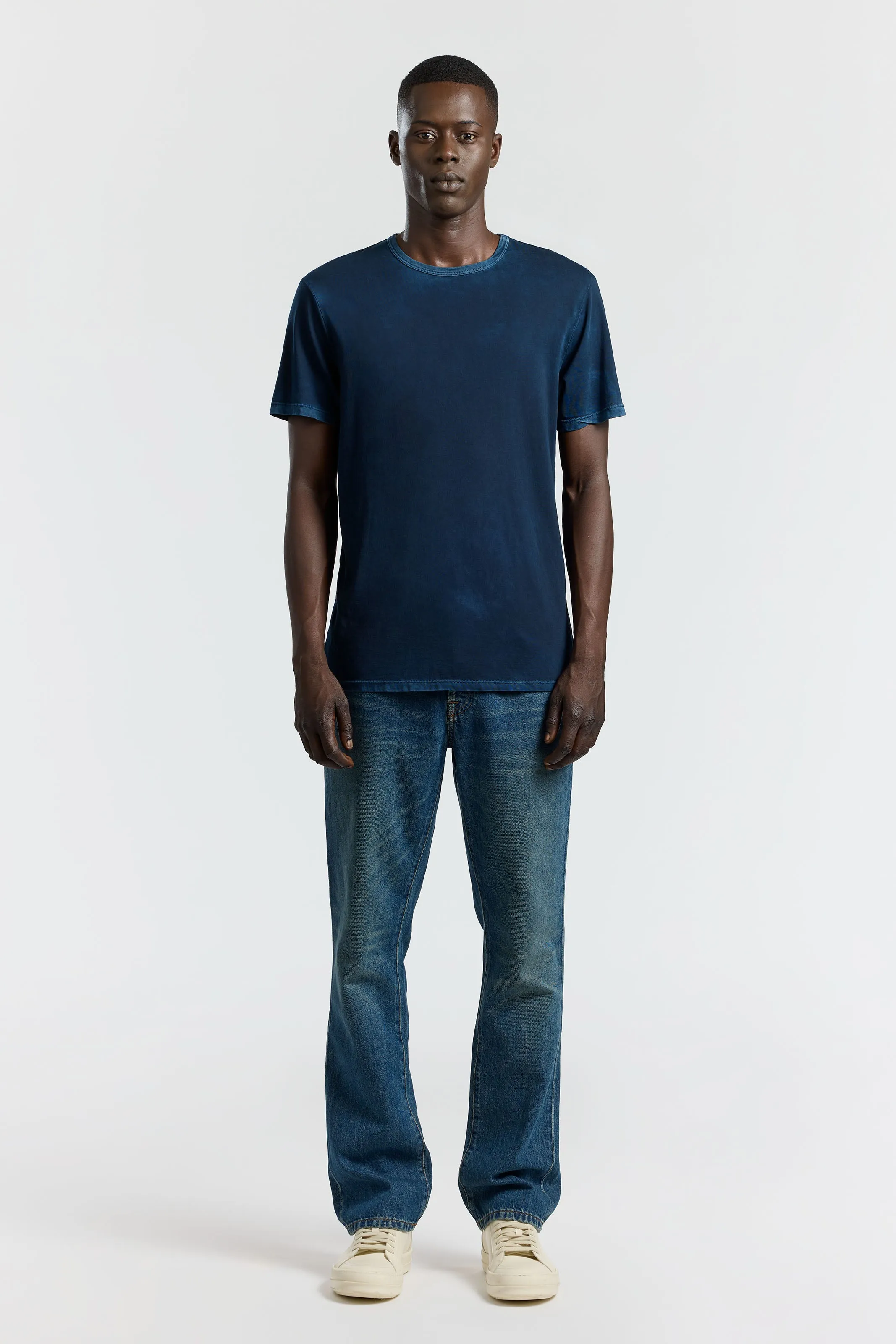 Classic Crewneck Tee Street Casual Look DoubleStitched Seams