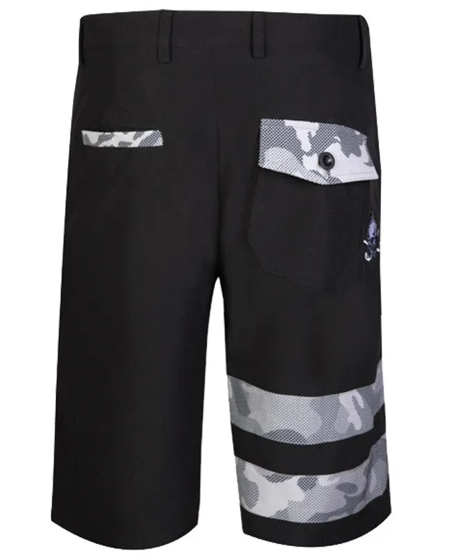 Trend Essential Urban Comfort Tattoo Golf: Men's Zuma Cool-Stretch Golf Shorts - Black/Camo X