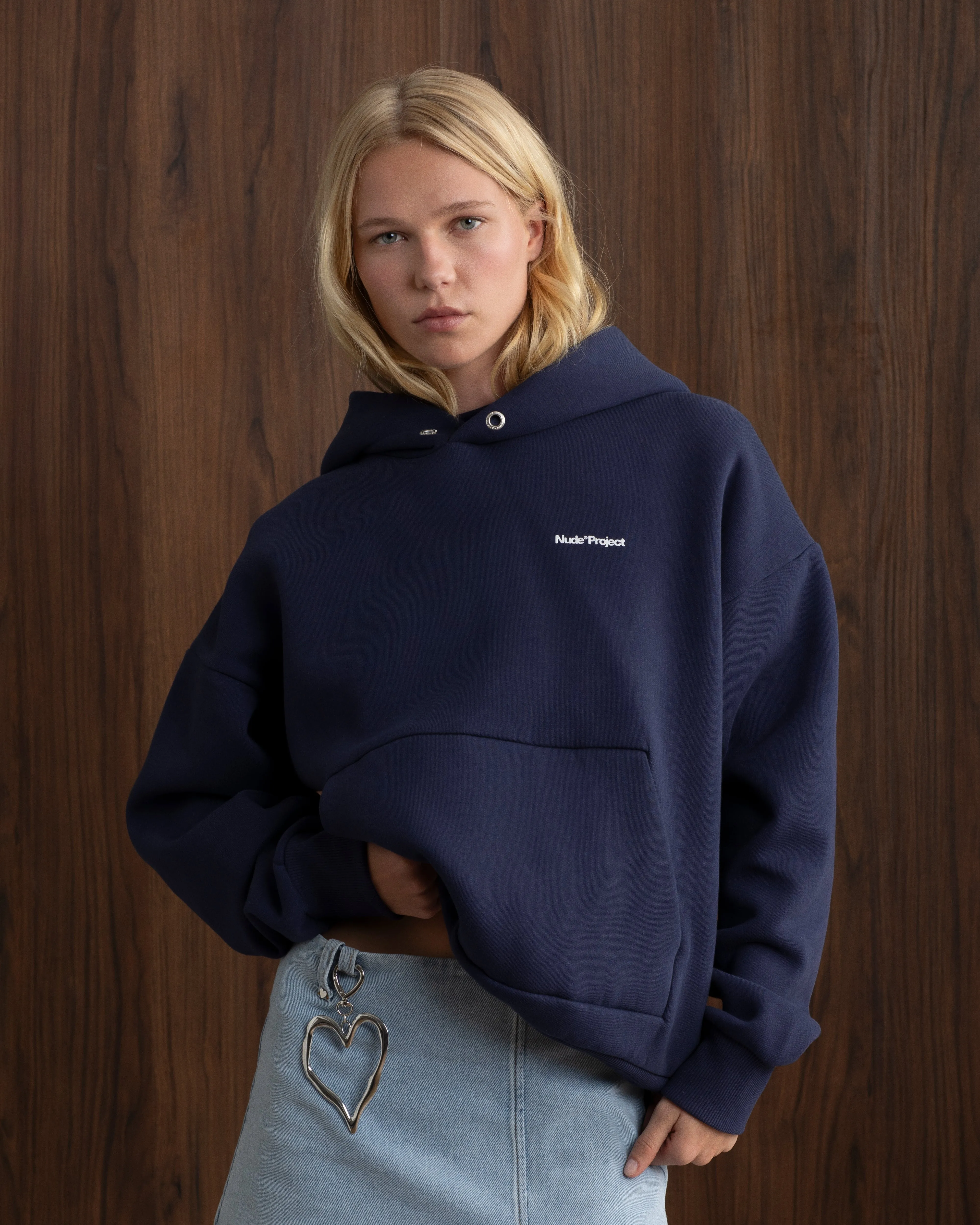product metallic glamour Origins Hoodie Navy