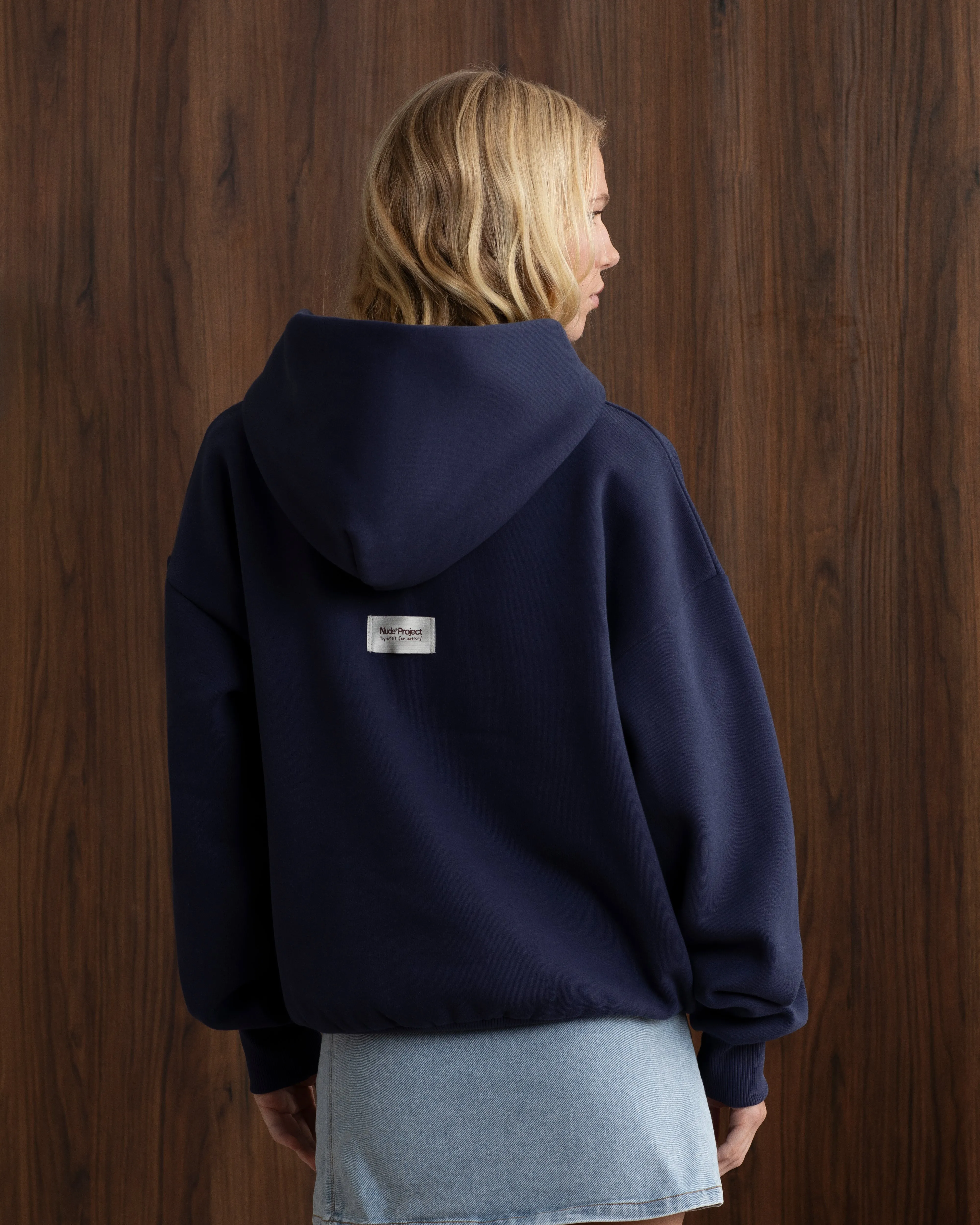 Origins Hoodie Navy Vintage Look Timeless Layer