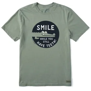Men's Smile While You Have Teeth Gator Short Sleeve Crusher Tee Comfy Performance Wear Layering Comfort Wear