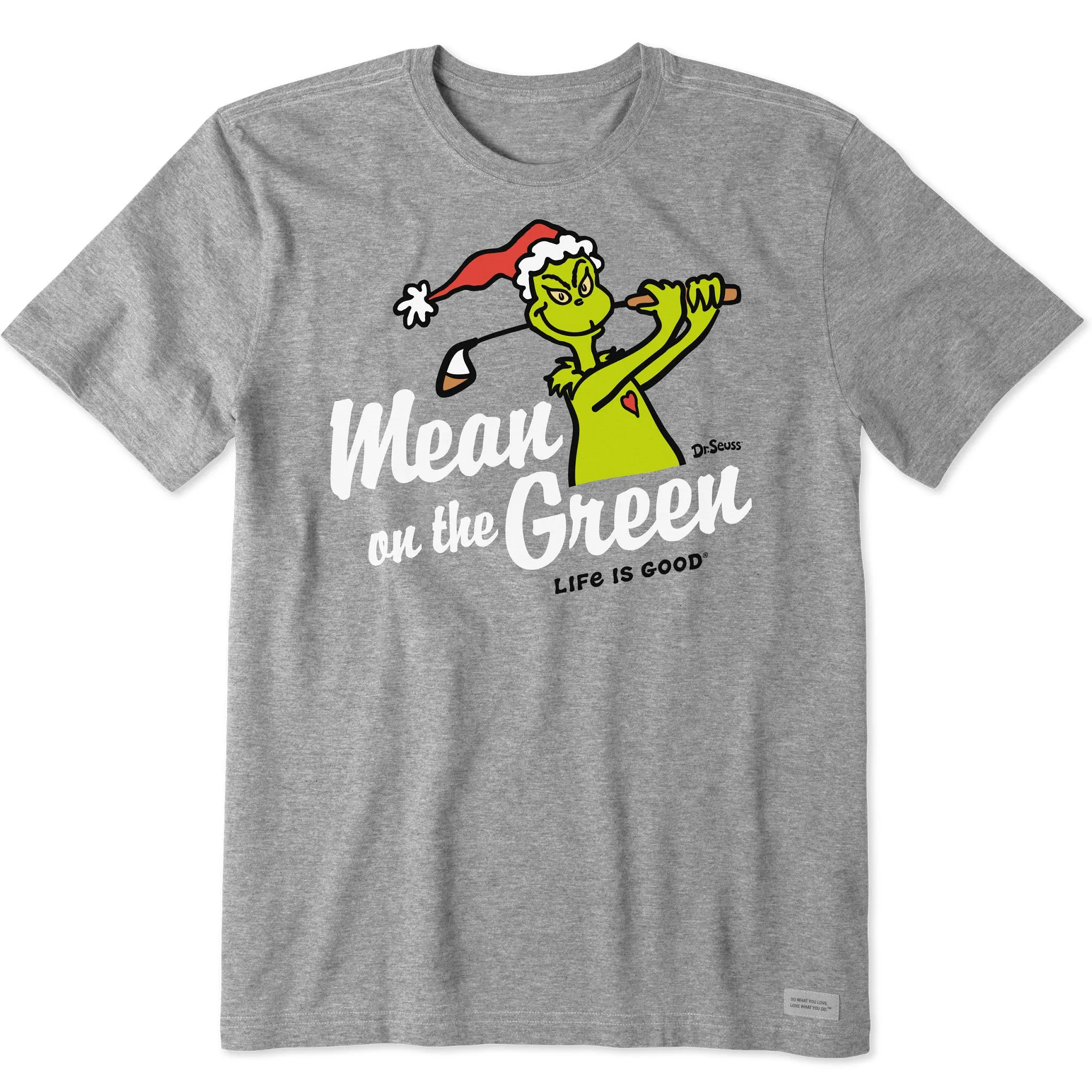 Men's Grinch Golf Mean on Green Short Sleeve Crusher Tee Brushed Interior Lining Chill Comfort