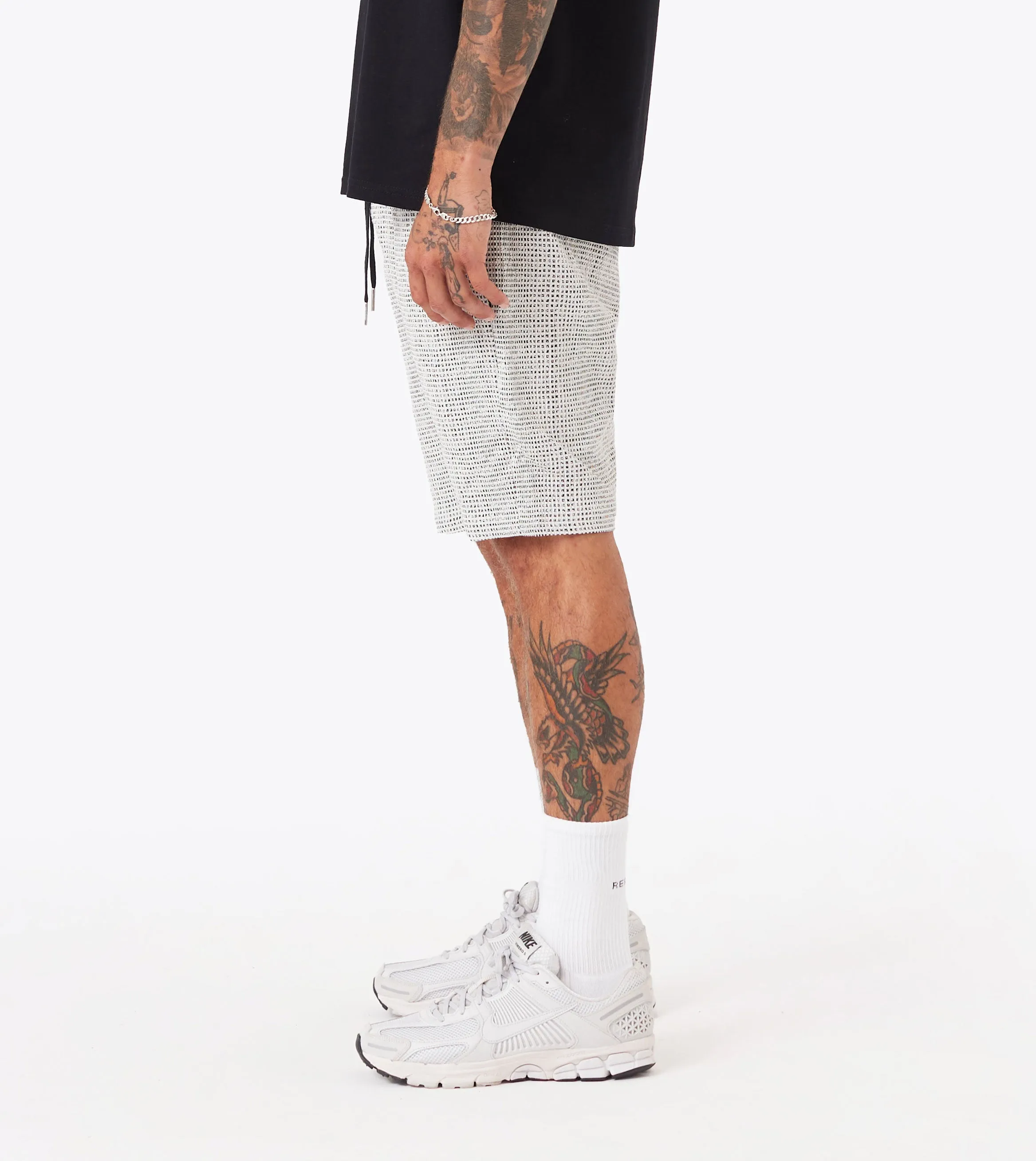 Sureshot Honeycomb Flight Short White Anti Static Material Fade Resistant Material