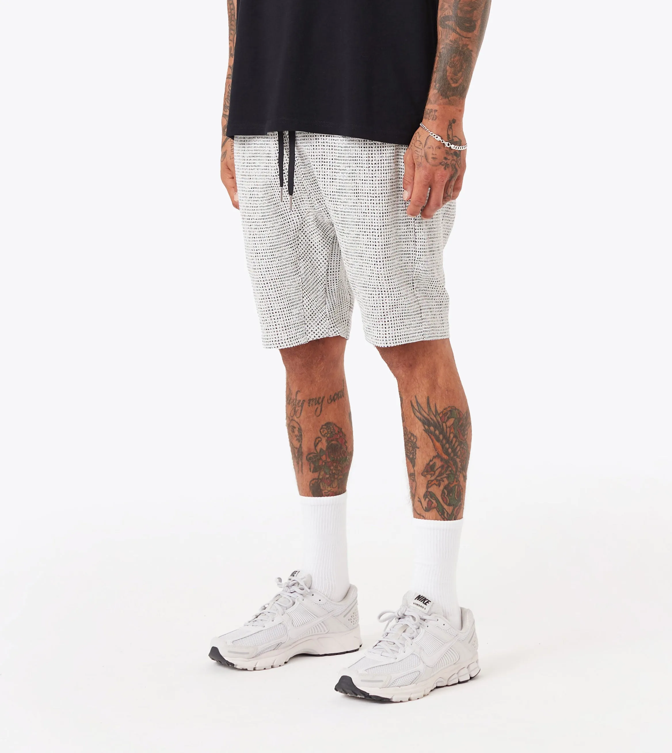 Dynamic Flex Zones Comfortable Motion Sureshot Honeycomb Flight Short White