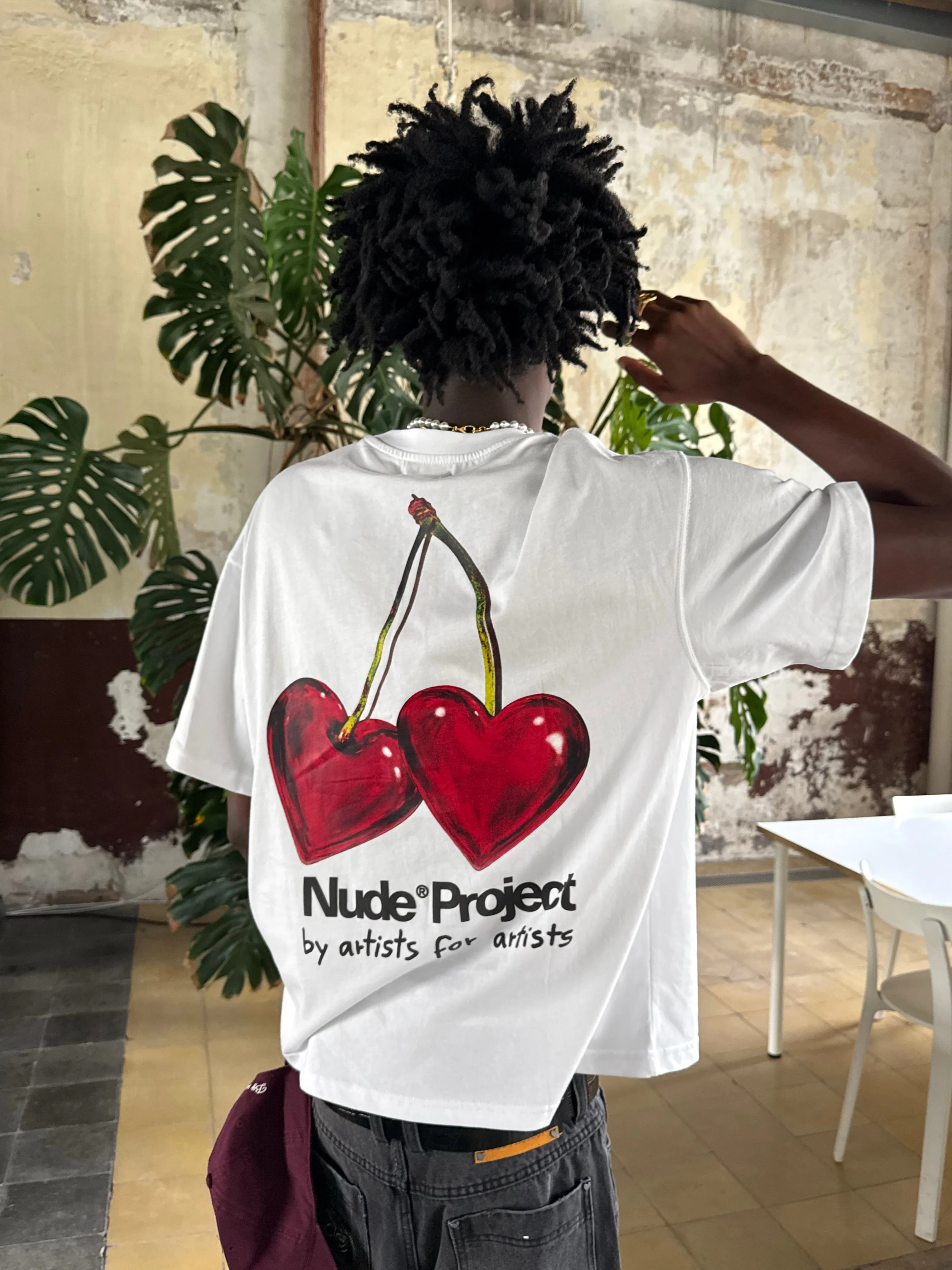 Juicy Cherry Tee White Athletic Wear Outdoor Light