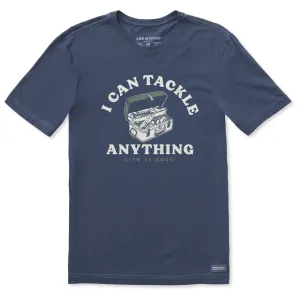 Men's I Can Tackle Anything Short Sleeve Crusher-LITE Slim Fit Tee Fit for All Seasons Comfort and Fit