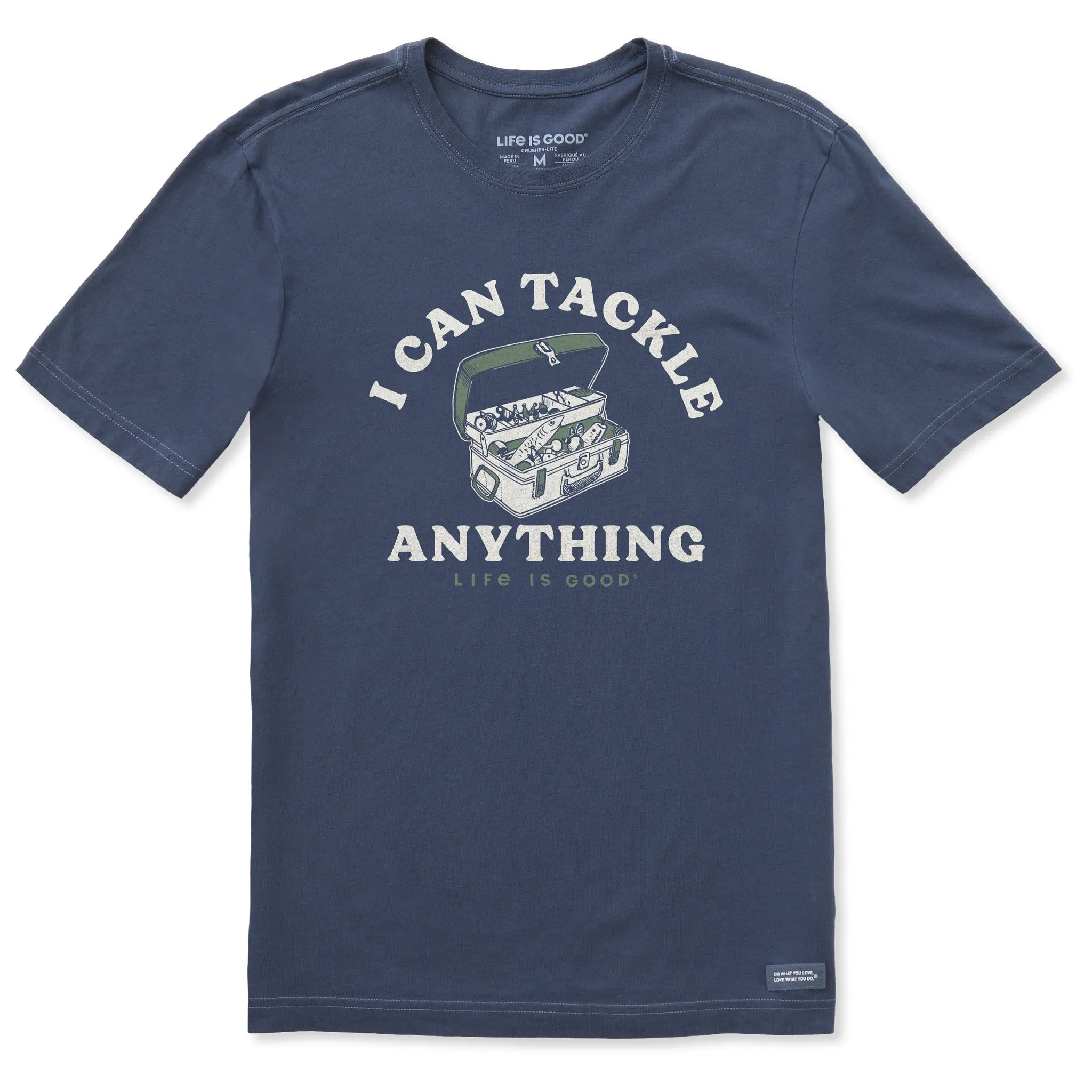 Men's I Can Tackle Anything Short Sleeve Crusher-LITE Slim Fit Tee graduation Low Impact Dye