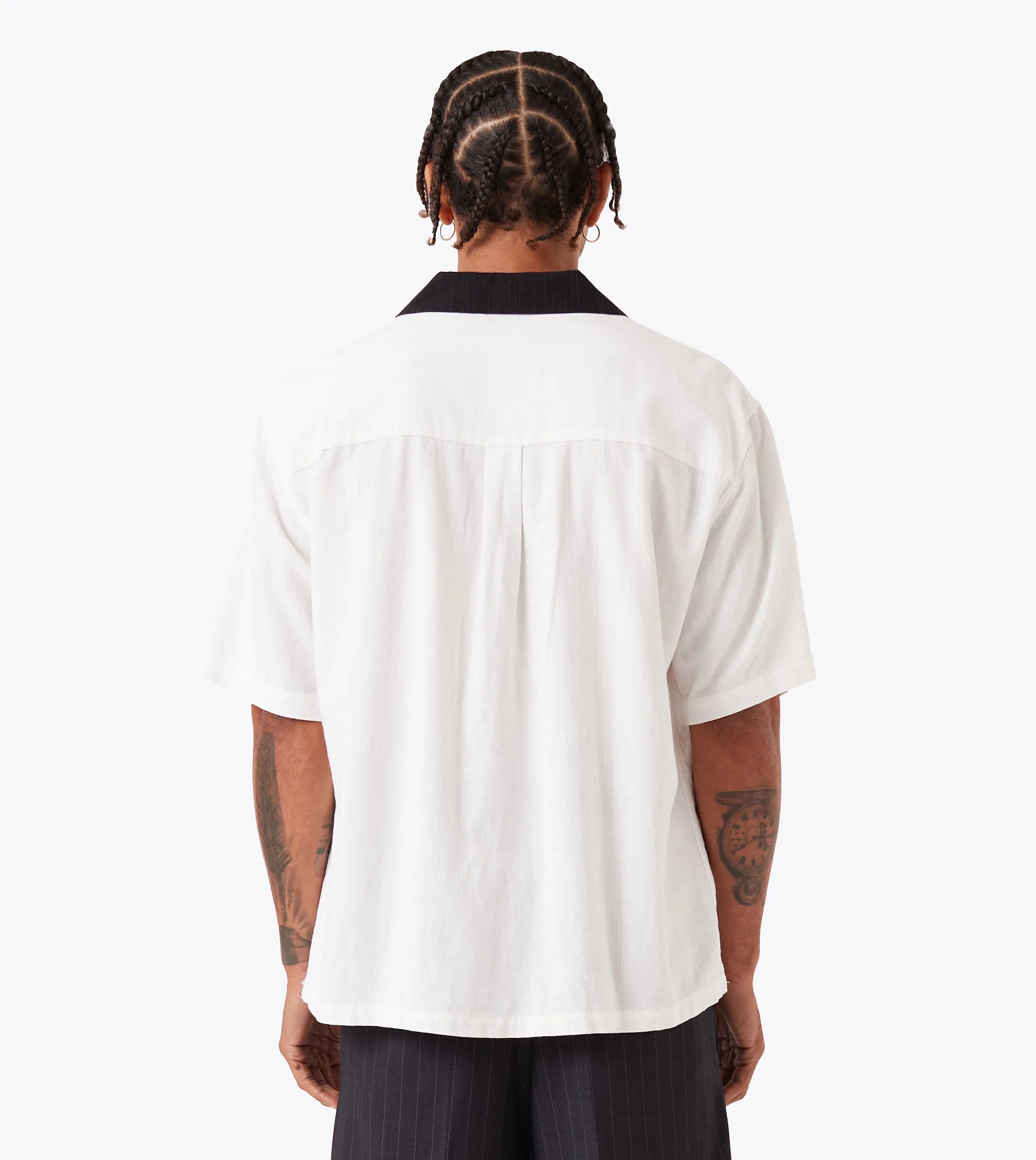 Relaxed Look Bowling SS Shirt White/Black