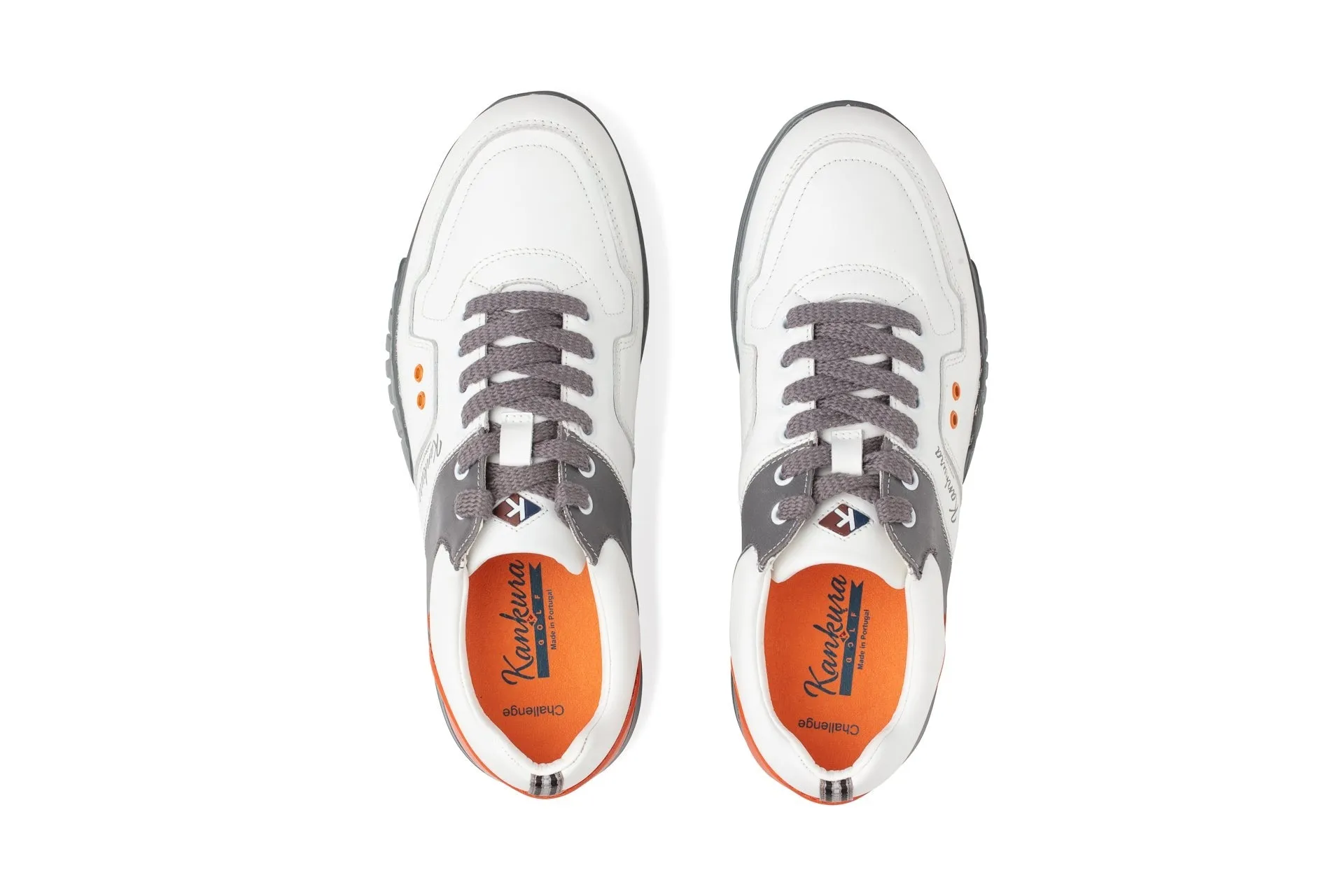 Challenge 01 White|Grey|Orange  Men's Golf Shoes CH001 01 On Course Anti Slip