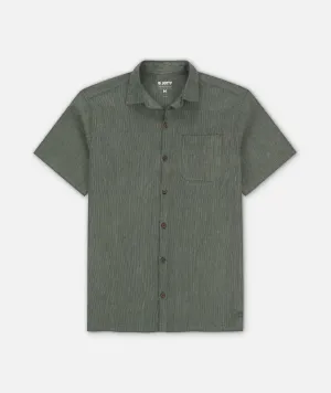 Urban Casual Look Natural Fiber Blend Daybreak Shirt - Sage Green