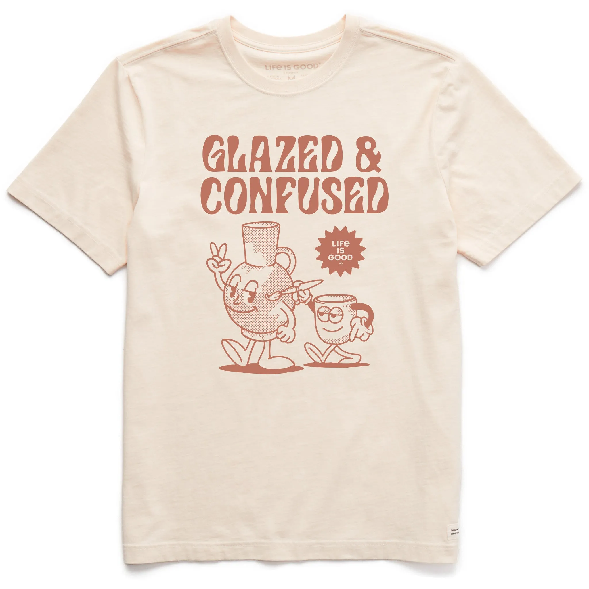 Men's Glazed & Confused Short Sleeve Crusher Tee Quick Fit Performance Simple Fashion