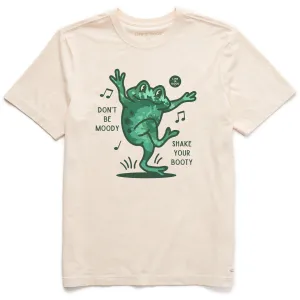 Men's Shake Your Booty Frog Tie Dye Short Sleeve Crusher Tee Relaxed Design EasyCare Fabric
