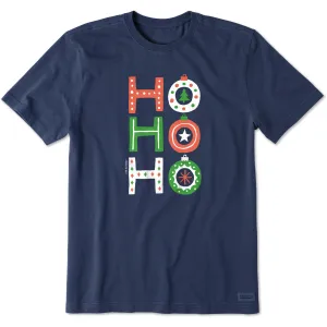 Versatile Trend Fashion-Ready Men's Ho Ho Ho Ornaments Short Sleeve Crusher Tee