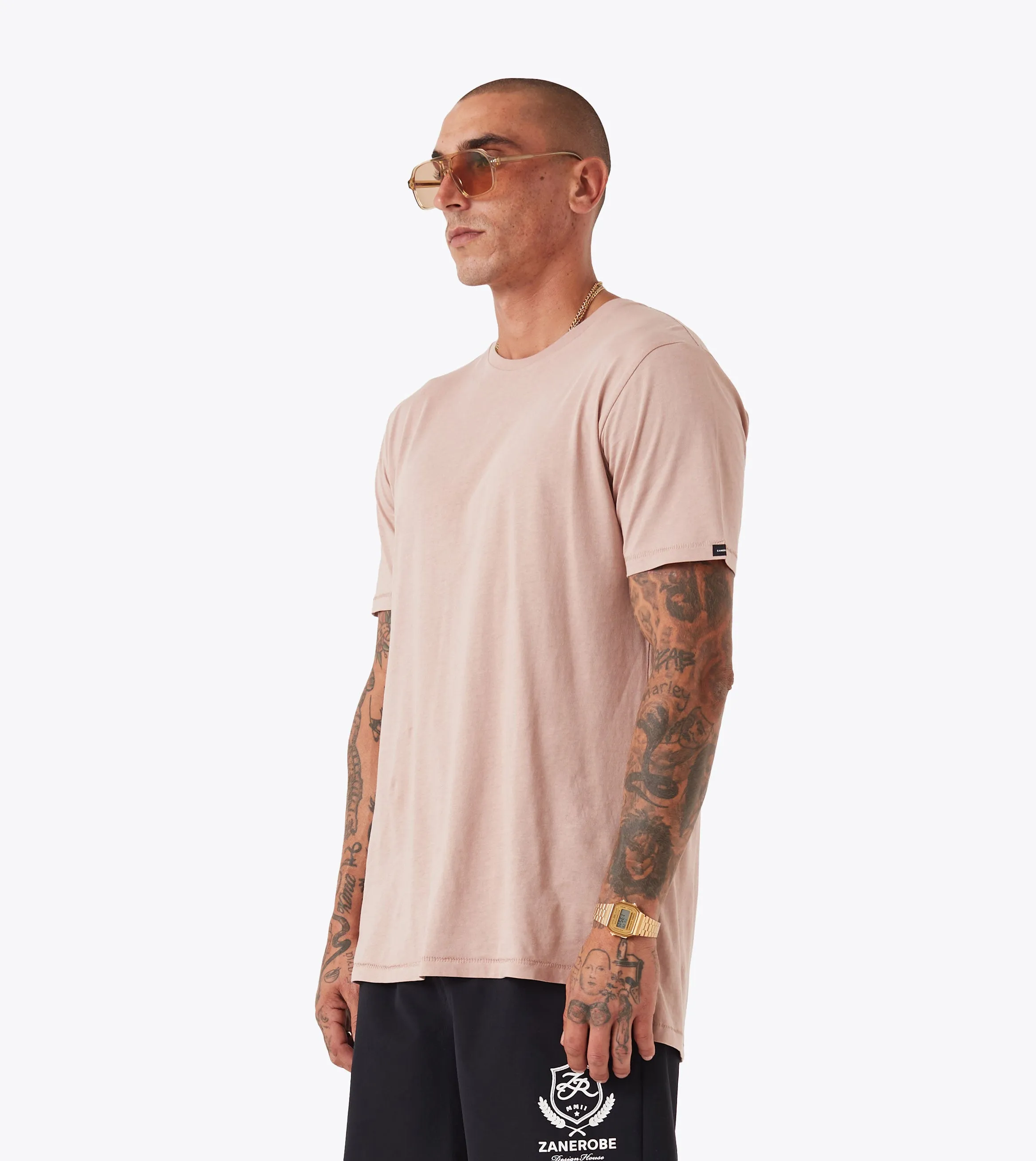 Flintlock Tee Dusty Pink Slim Silhouette