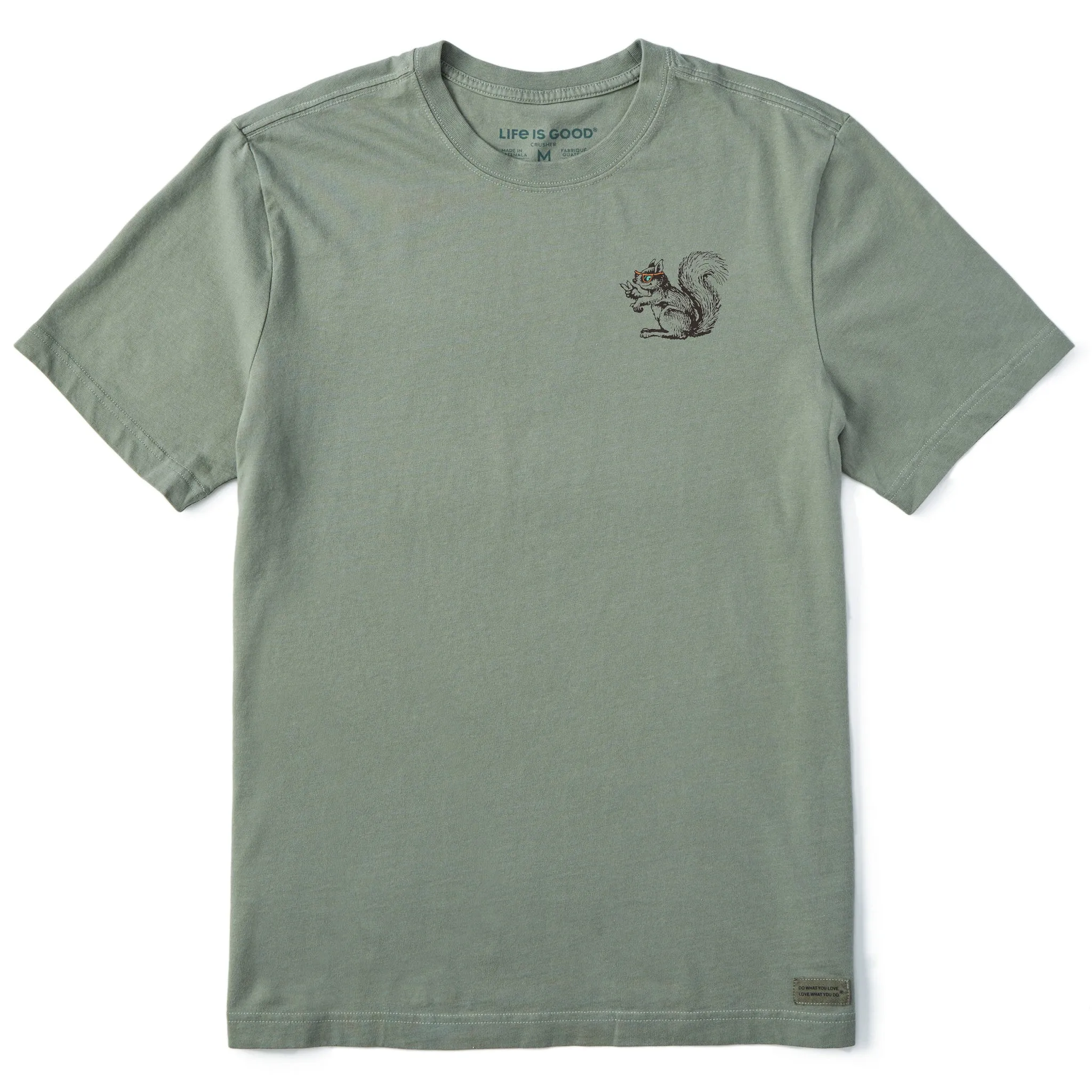 Simple and Comfortable Men's Squirrel Mini Short Sleeve Crusher Tee