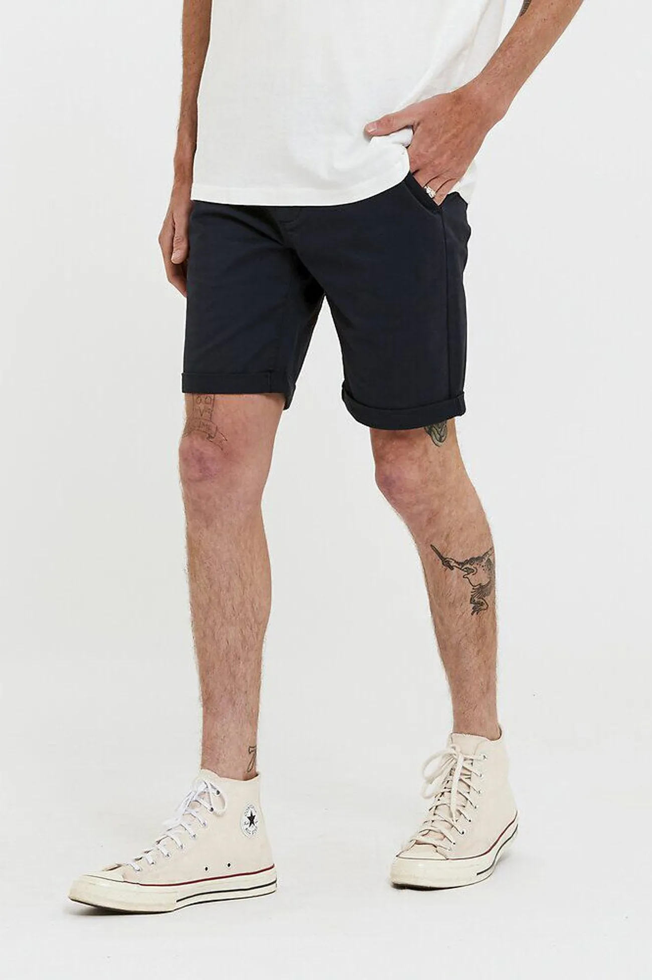 Flexible Waist education industry Chino Short Navy