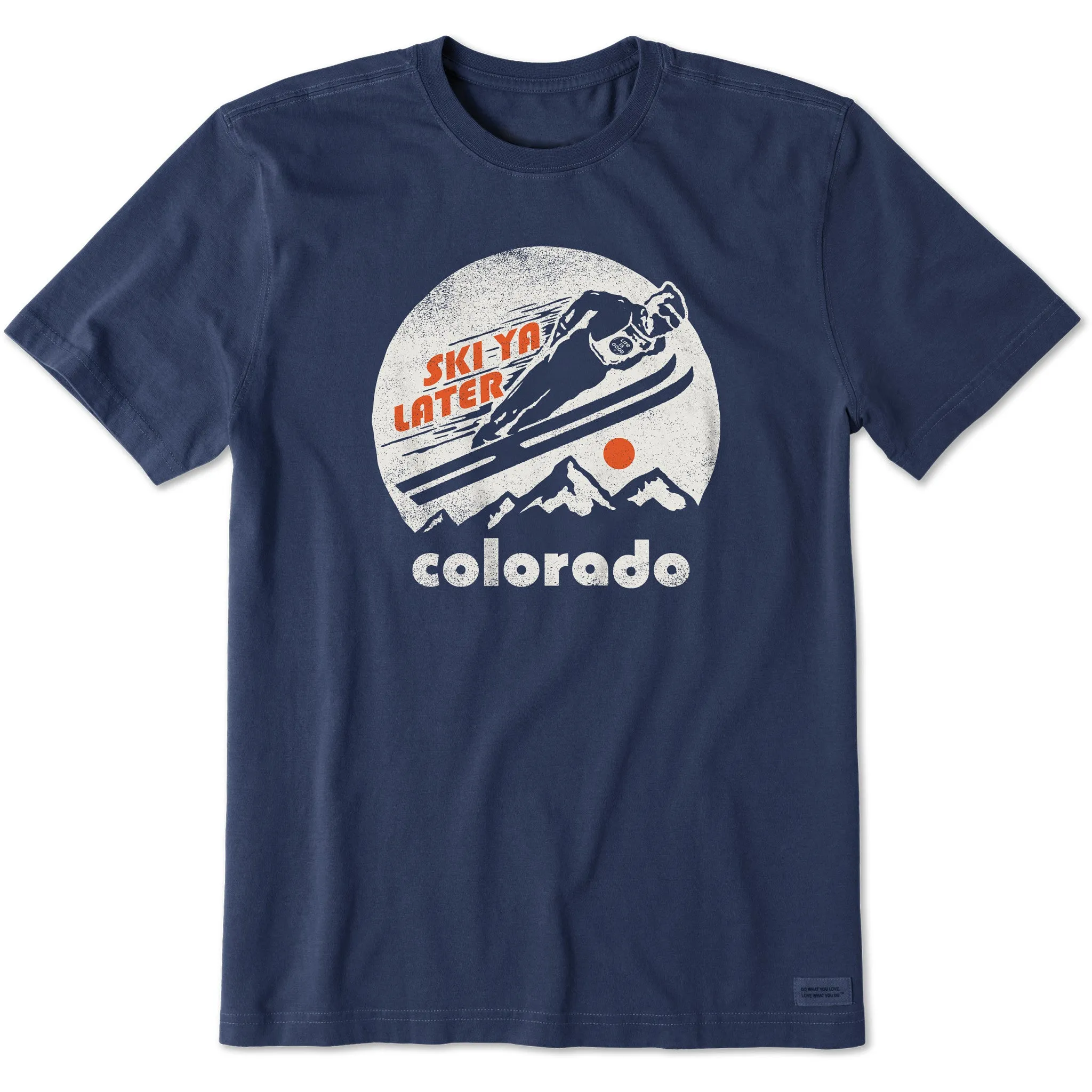 Men's Ski Ya Later Colorado Short Sleeve Crusher Tee Slim Style
