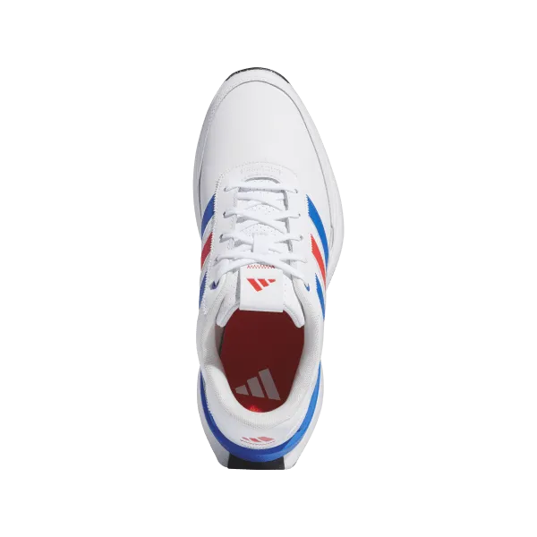 Adidas S2G 24 Leather Spikeless Golf Shoes - Cloud White / Bright Royal / Bright Red Quick Dry Textile