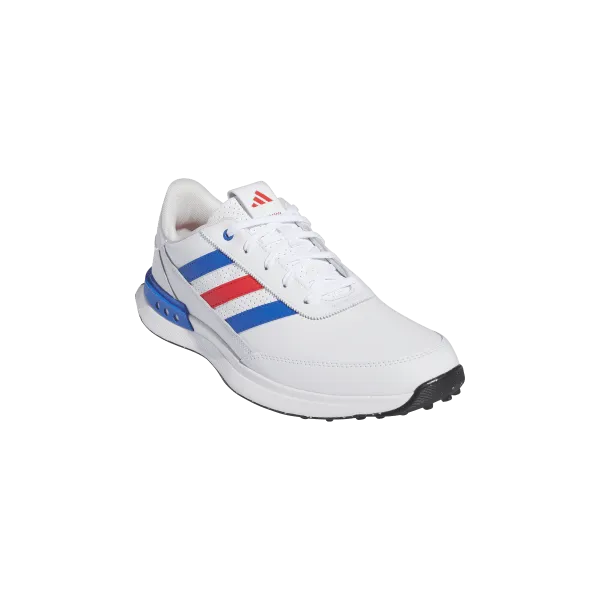 Adidas S2G 24 Leather Spikeless Golf Shoes - Cloud White / Bright Royal / Bright Red sports