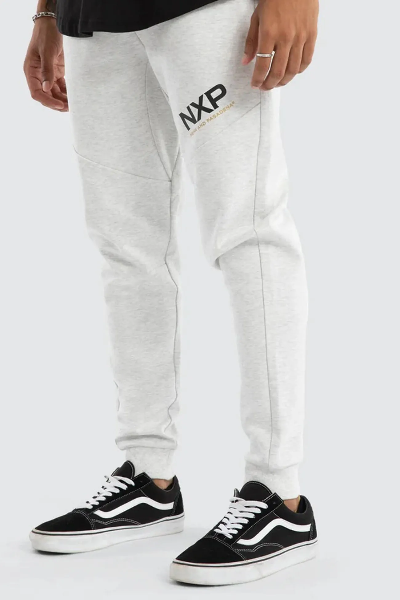 Turret Slim Trackpant Grey Marle Comfort Stretch