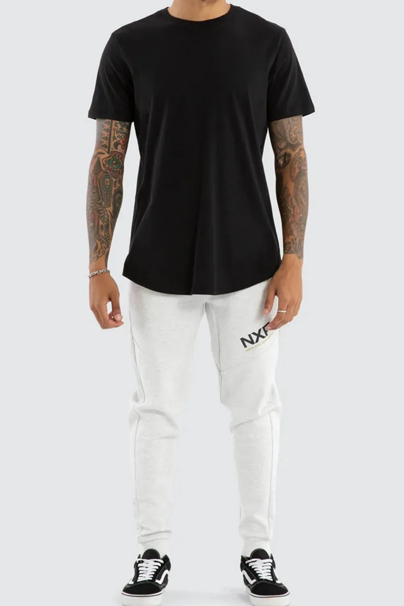 Turret Slim Trackpant Grey Marle Breathable Waistband Smart Layer