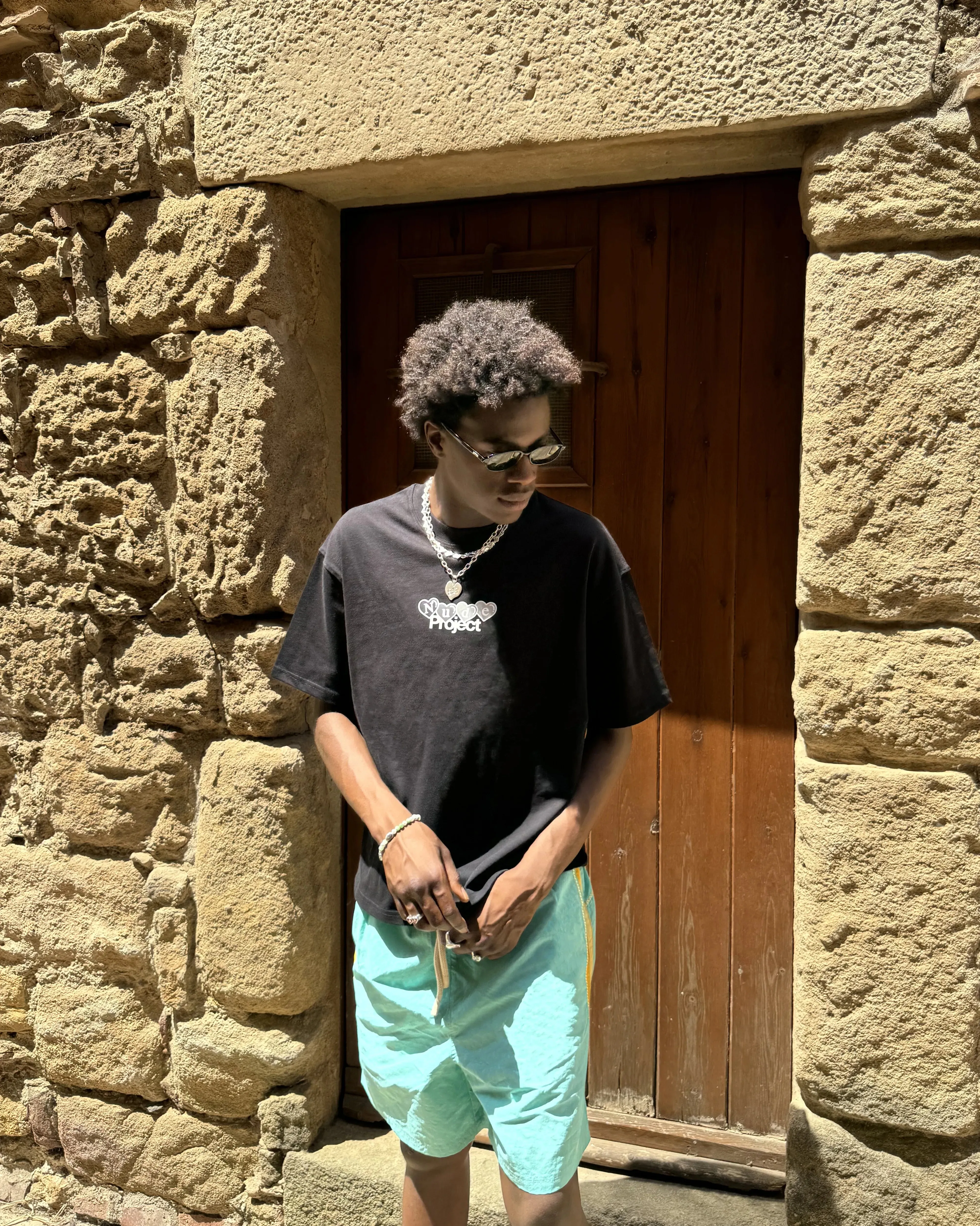 Unisex Wool combination Homies <3 Tee Black