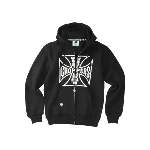 Relaxed Fit Hoodie Minimalist Wear wcc og logo zip hoody - black