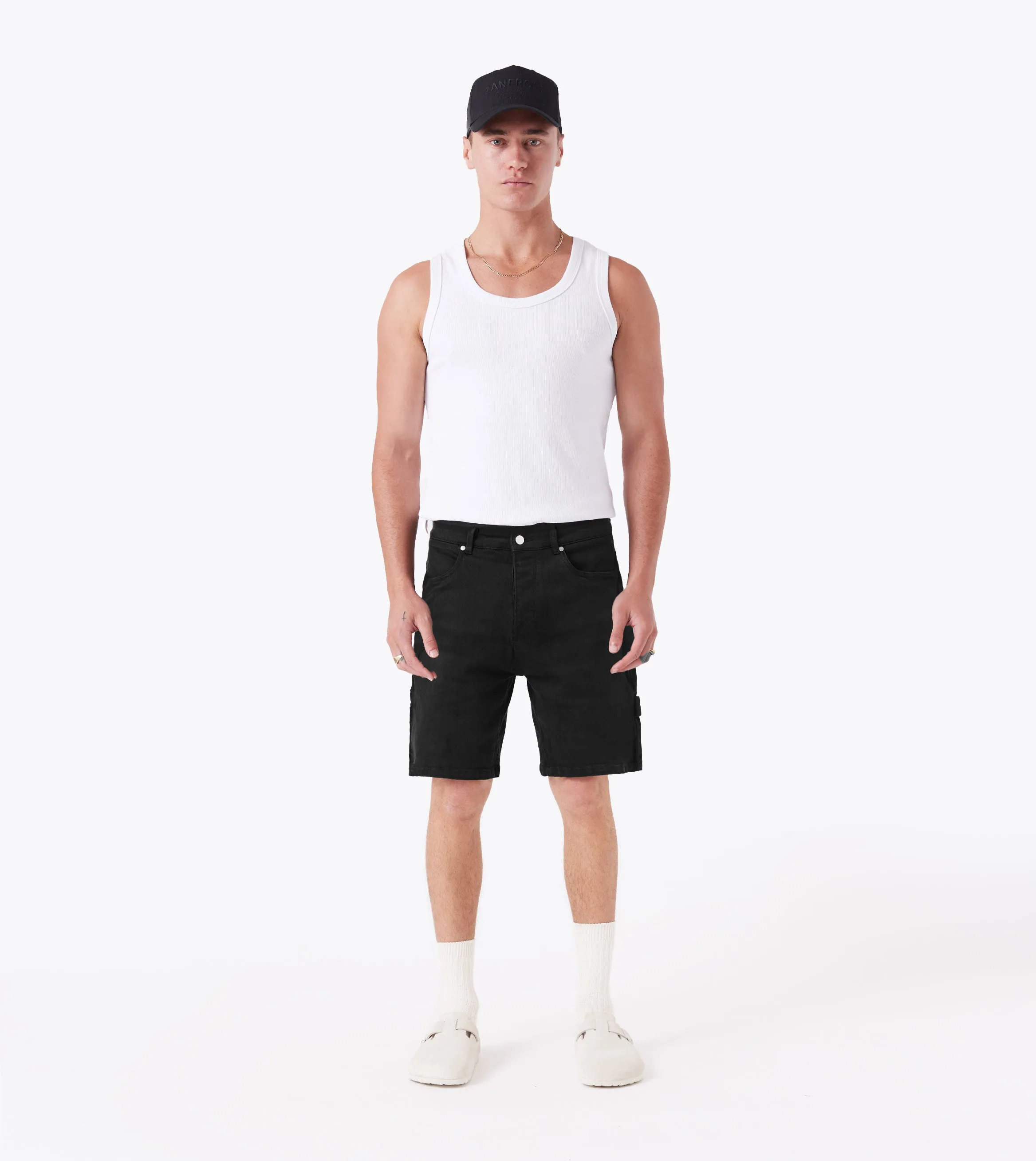 Urban Style Carpenter Denim Short Essential Black