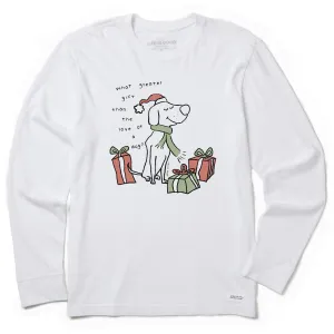 Ultra Soft Texture Stylish Men's Greatest Gift Dog Long Sleeve Crusher Tee