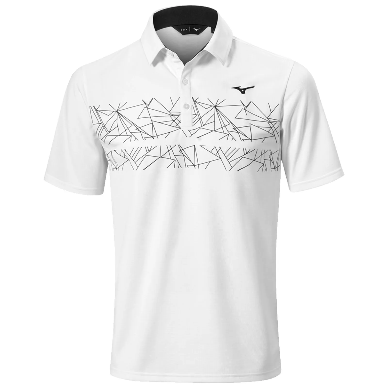 Comfy Apparel Sporty Flex Mizuno Mens Breath Thermo Graphic Polo Shirt