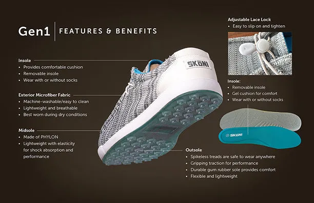 Precision Walk SK??NI Men's Golf Shoe - Grey