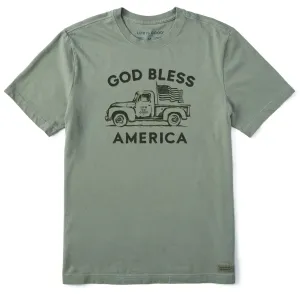 Trendy Comfort Men's God Bless American Trucks Short Sleeve Tee
