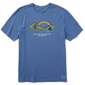 SeamlessConstruction Men's This Land Was Made For You and Me Short Sleeve Tee