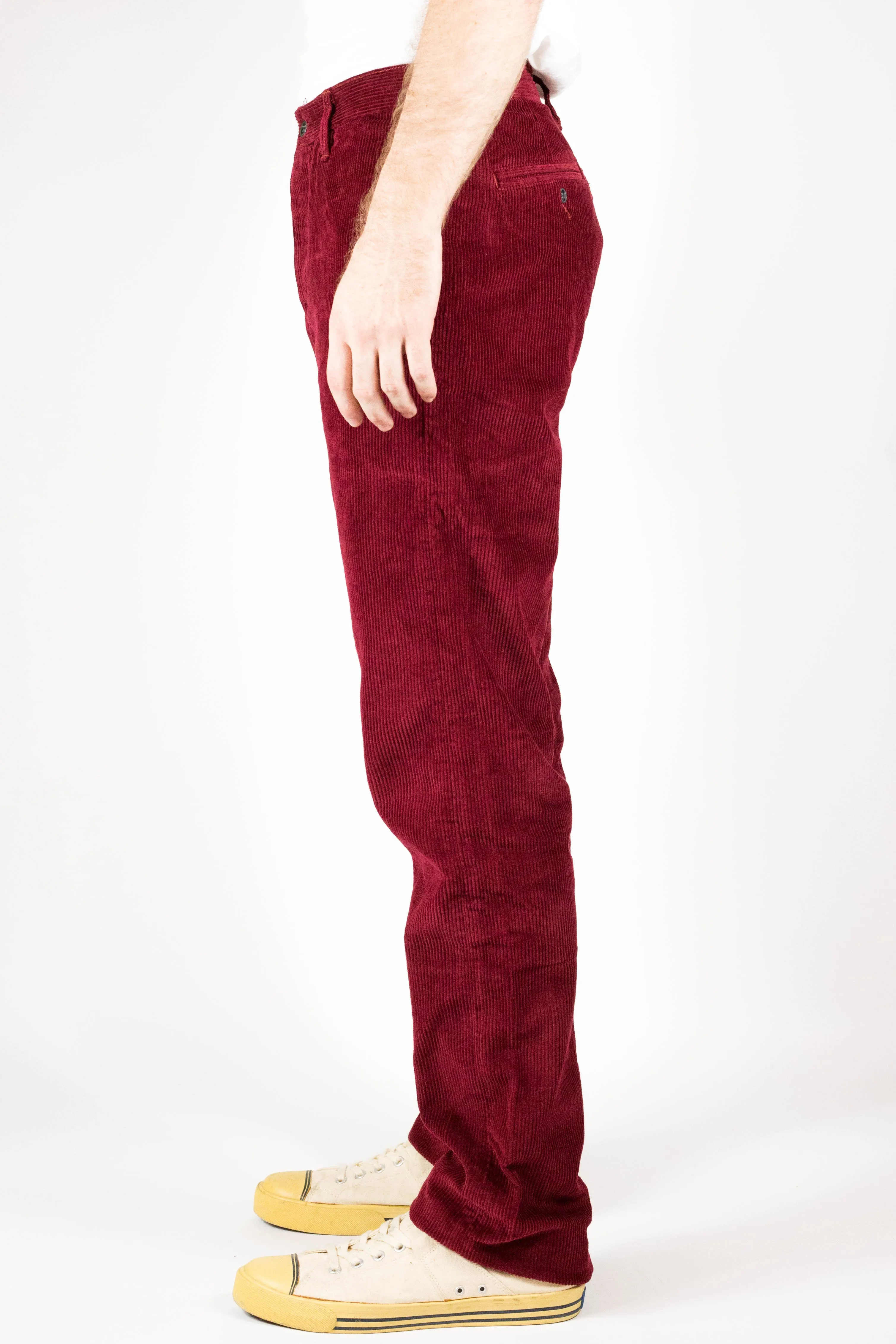 Japanese  8 wale burgundy Corduroy Miners No Ride Fit Breathable Wearable