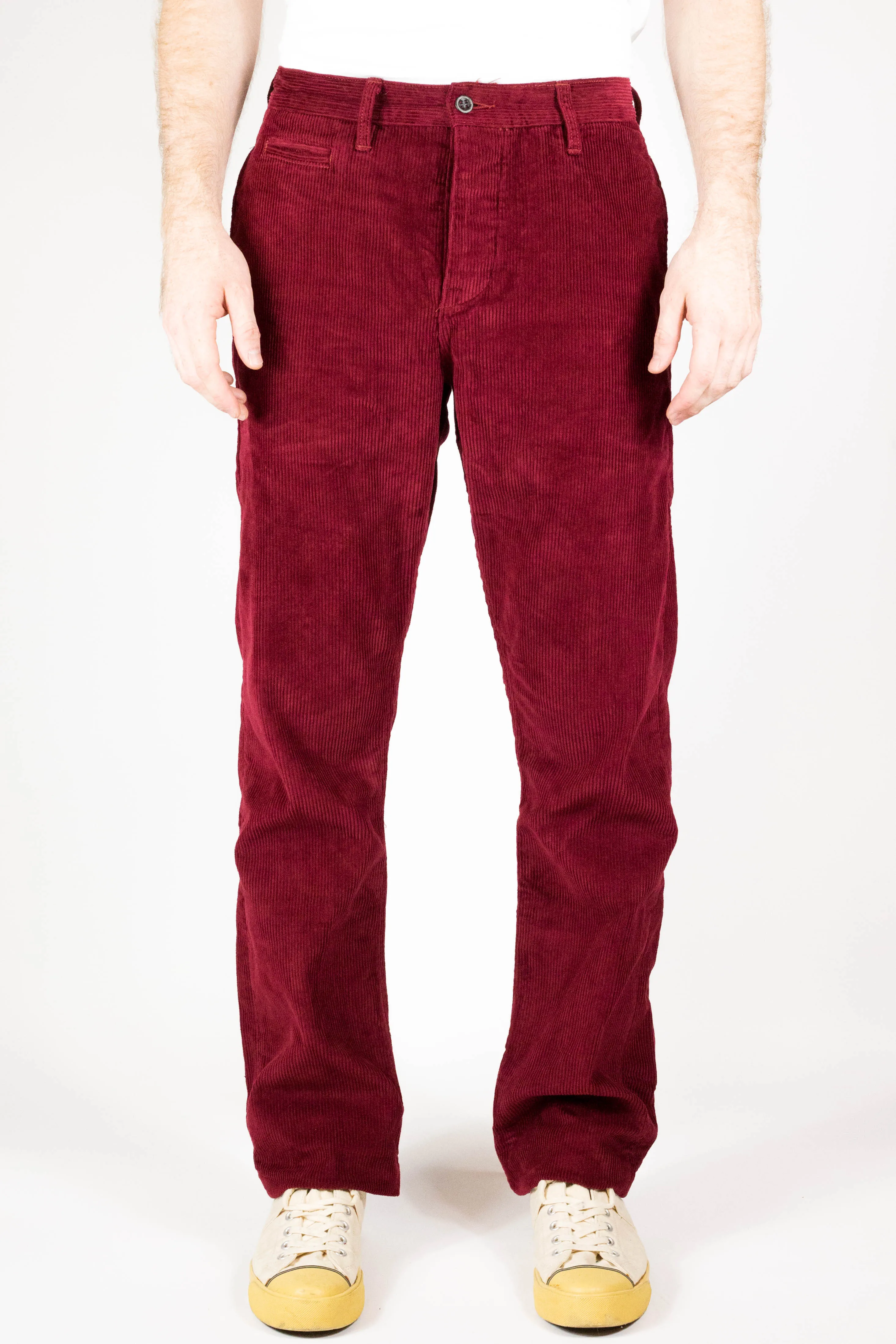 Japanese  8 wale burgundy Corduroy Miners Sport Fit Full Coverage