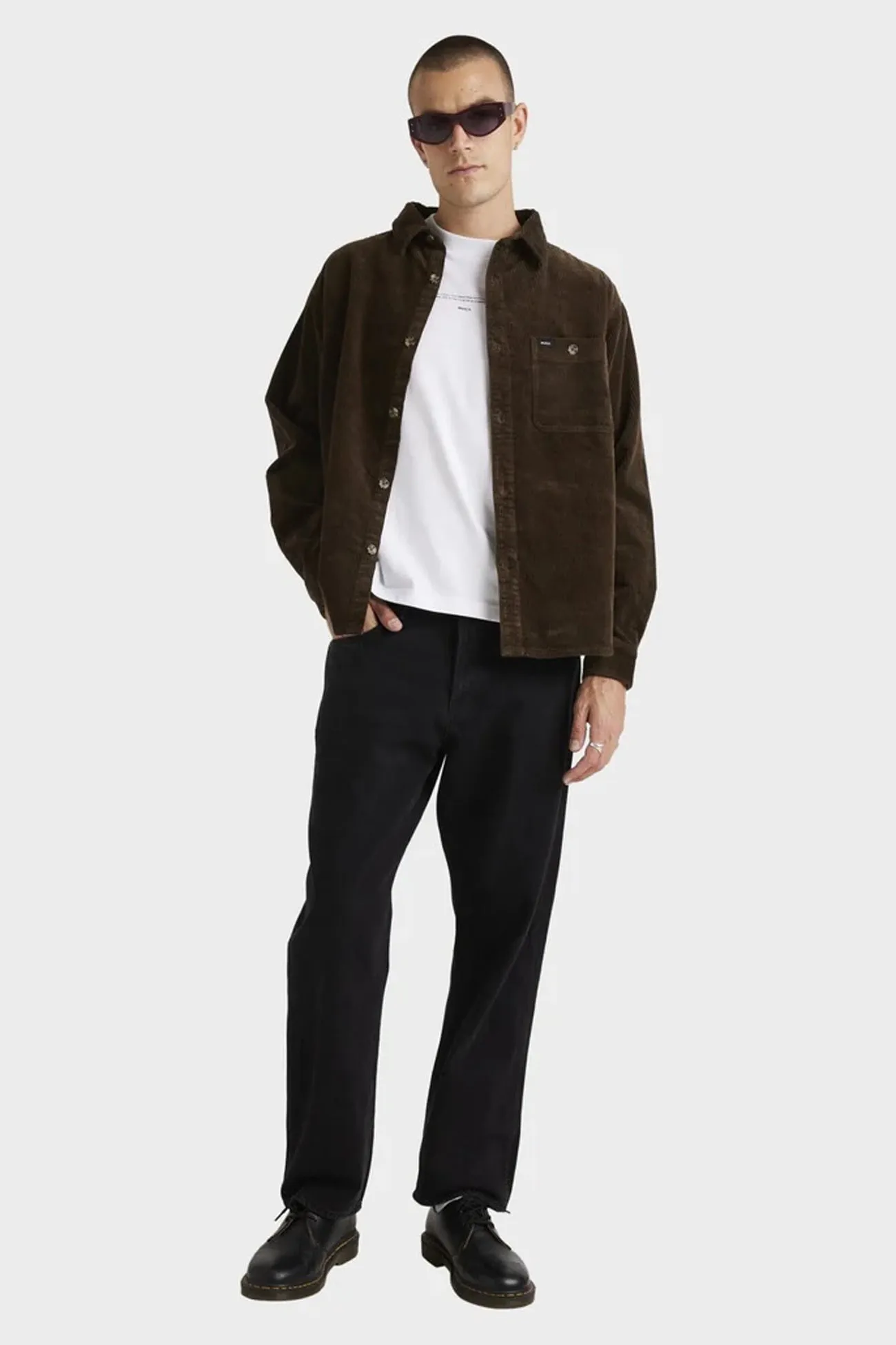 UV Protection Fabric Breathable Comfort Fit Wide Load Cord Long Sleeve Shirt Chocolate